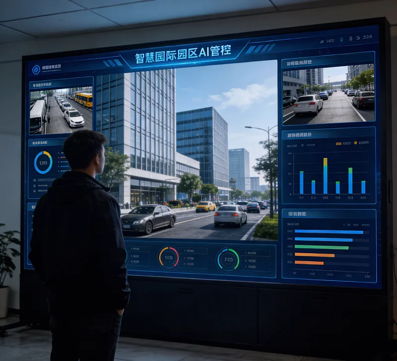 顾客正在使用立式AI点餐触摸屏机器人