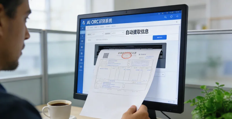 咨询师在堆满纸质病历的办公桌前，表情焦虑地寻找文件