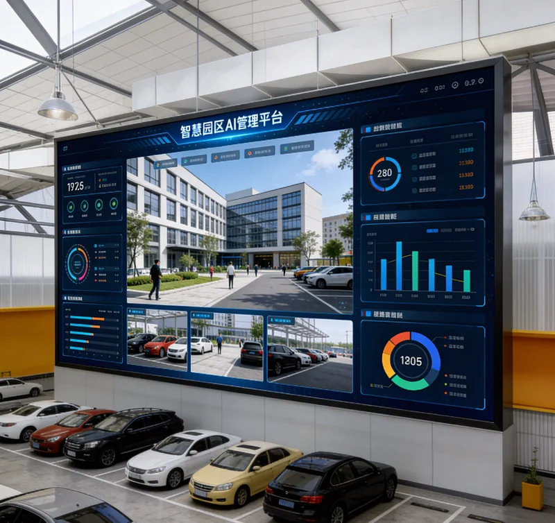 一张示意图，展示从实验室、生产到施工的数据如何通过AI中枢与BIM模型实时联动。