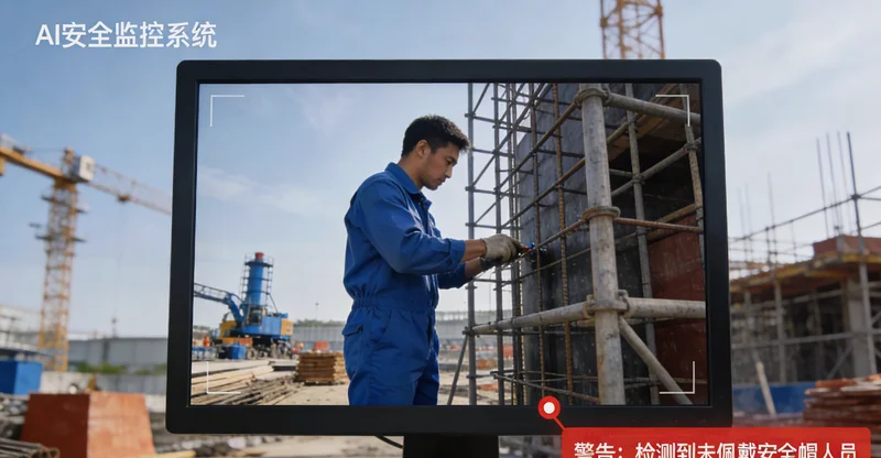 天然木皮加工车间内,摄像头安装在刨切机上方,对准操作工位。