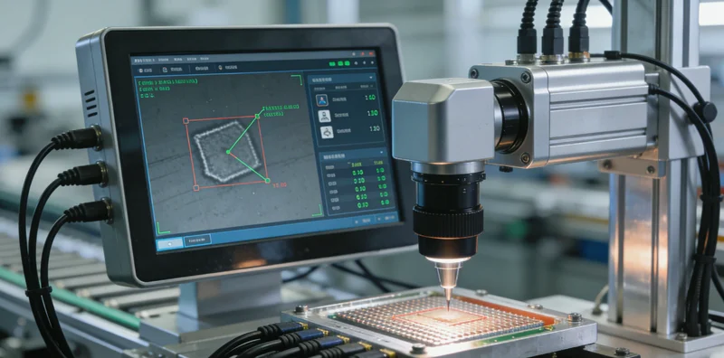 天然木皮分色工位，工人在灯光下比对颜色
