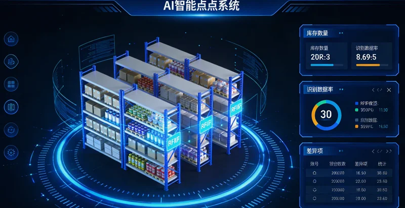 一个略显混乱的商用车电池仓库，工人正在纸质单据上记录