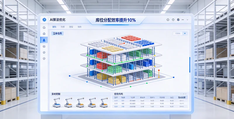 工业摄像头正在自动识别电池箱上的二维码