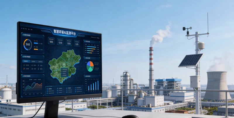 棒材轧制生产线控制室，屏幕上显示实时能耗数据流