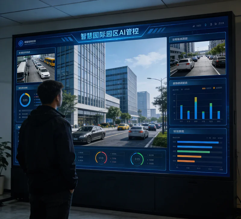 球磨机进料口上方安装的工业摄像头,用于自动识别物料