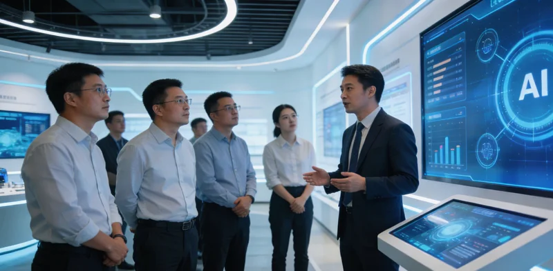 干法隔膜生产线上，质检员在强光下仔细检查膜表面