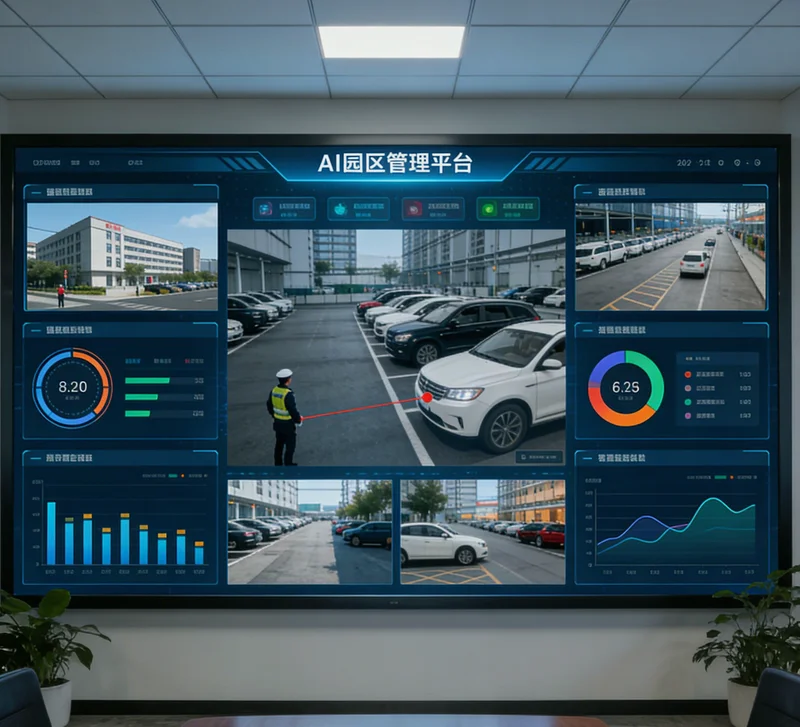 AI系统界面示意图,左侧是二维CAD图纸,右侧自动生成三维模型并标注工程量,体现智能化过程