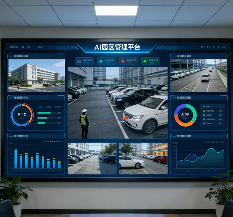 航空铝材生产线上安装的AI视觉检测设备特写