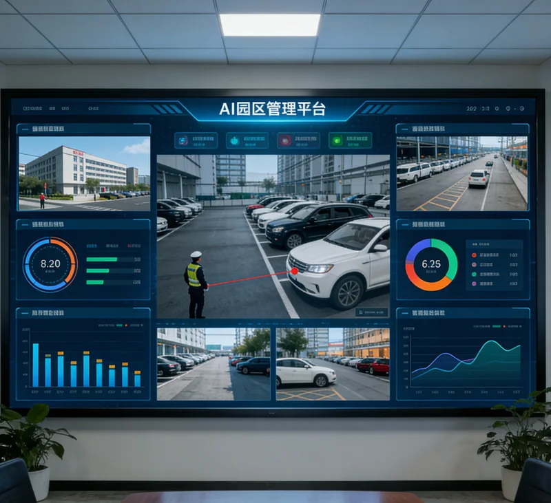 试剂生产洁净区内,从AI摄像头视角俯瞰操作台,员工正在进行精密移液操作