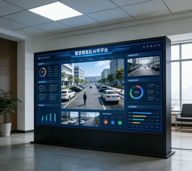 AI系统监控界面，多个视频画面中，其中一个被红框标出并显示‘微渗报警’