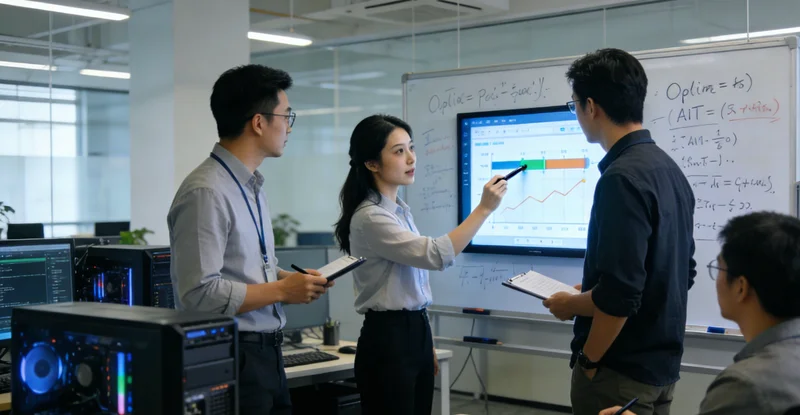 年轻监理员在工地现场打电话向老师傅咨询问题,表情困惑