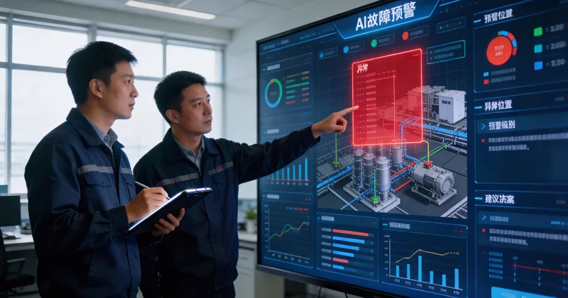 一艘大型绞吸式挖泥船正在作业,重点展示其复杂的艏部施工设备