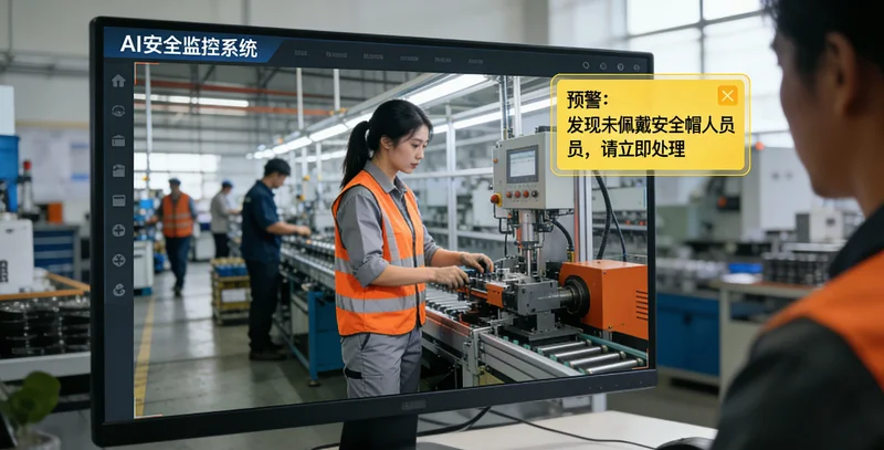 户外护栏施工现场，展示摄像头、太阳能供电板、网络设备在实际环境中的安装布局