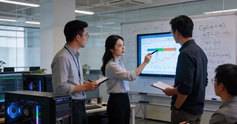 工程师在户外环境监测站检修设备