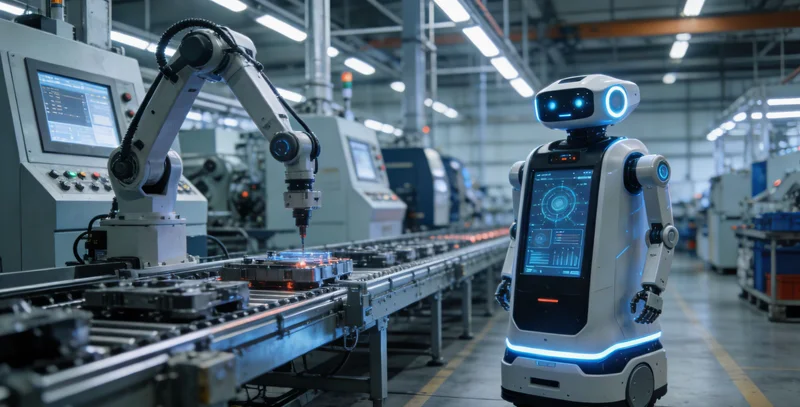 滚压加工车间内，工人正在灯光下仔细分拣金属工件