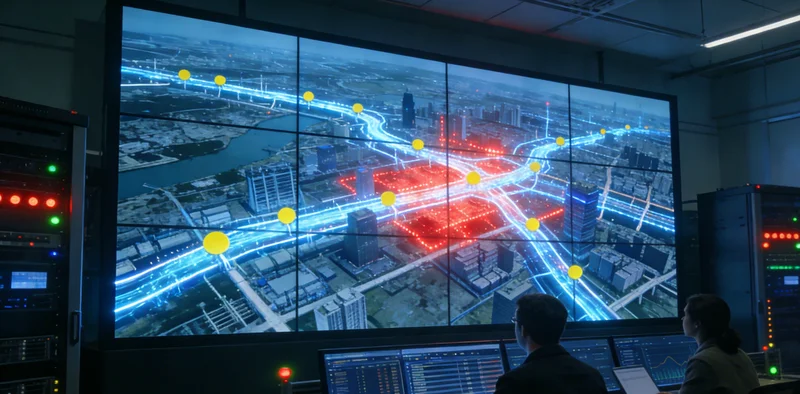 AI智能排程系统可视化看板,显示清晰的设备负载甘特图和订单进度