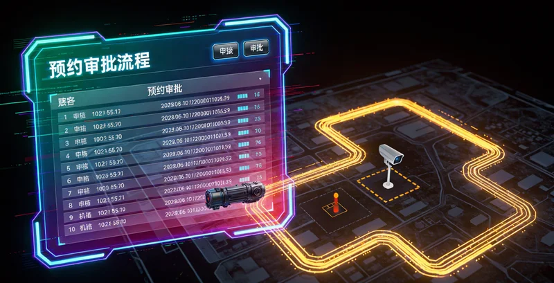 AI危险预警系统界面示意图,标注出危险区域与识别框