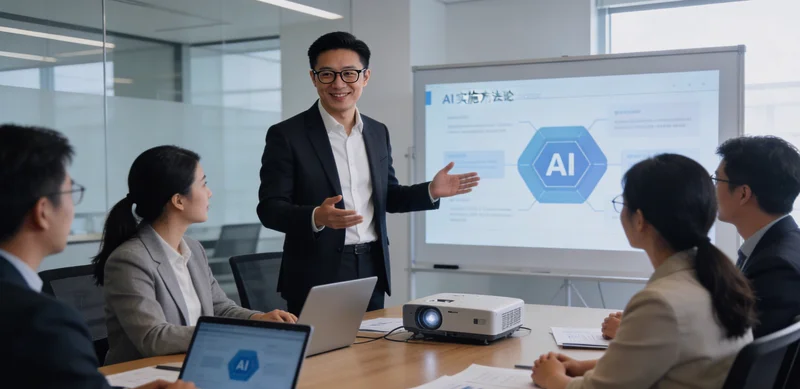 一个分为试点、扩大、常态运营三个阶段的AI内容项目落地路线图