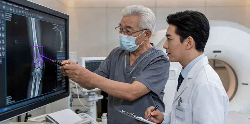 检验科前台人员同时接听多部电话咨询,场景繁忙