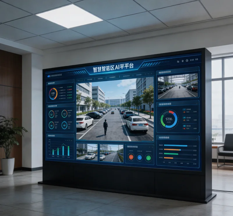 一个简洁的AI问答系统界面示意图，左侧是问题输入框，右侧清晰展示带出处的答案