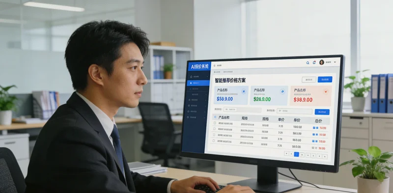 钢结构厂办公室内,桌上摊开着复杂的建筑图纸和成本核算表格