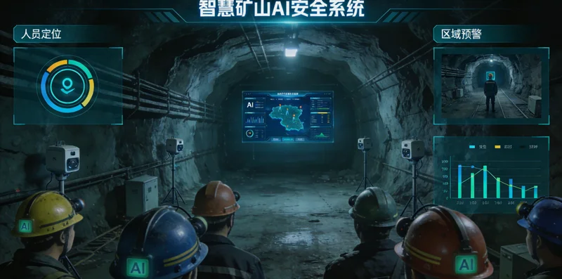 矿棉板吊顶施工现场,工人在移动脚手架上作业,下方有未警戒区域