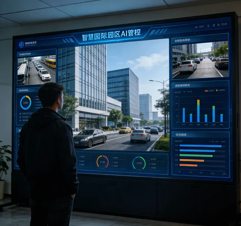 电脑屏幕上显示着设备健康状态预警看板，以及工程师在设备上安装智能传感器的特写