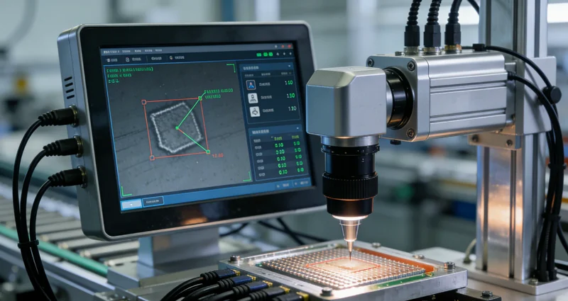 深夜，精量播种机装配线上，质检员在强光下疲惫地检查零件