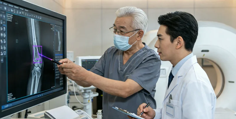 MRI生产车间内,AI系统捕捉到一名员工未按规定路线穿越黄色警戒区域,系统界面弹出实时报警框。