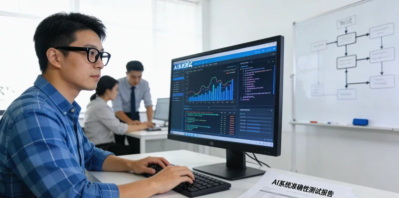 工程师在工厂车间现场进行AI系统POC验证测试