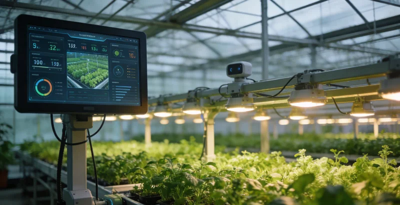 免漆门厂热压机上安装振动和温度传感器示意图