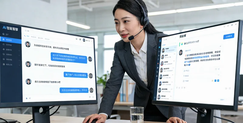 门窗定制厂客服繁忙接听咨询电话的场景