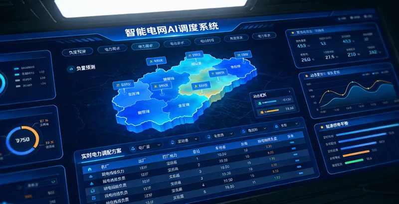 抽水蓄能电站中央控制室运行人员正在监屏