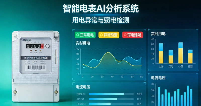 功能手机SMT贴片生产线，背景有大型电表显示实时能耗