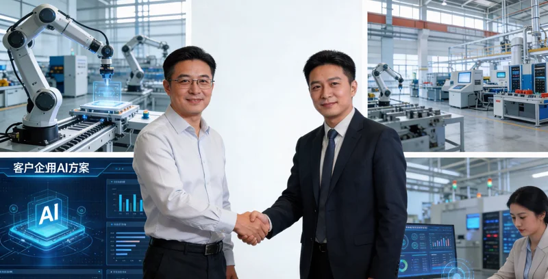 农机装配线上,工人正在操作AI视觉检测设备对零件进行扫描。