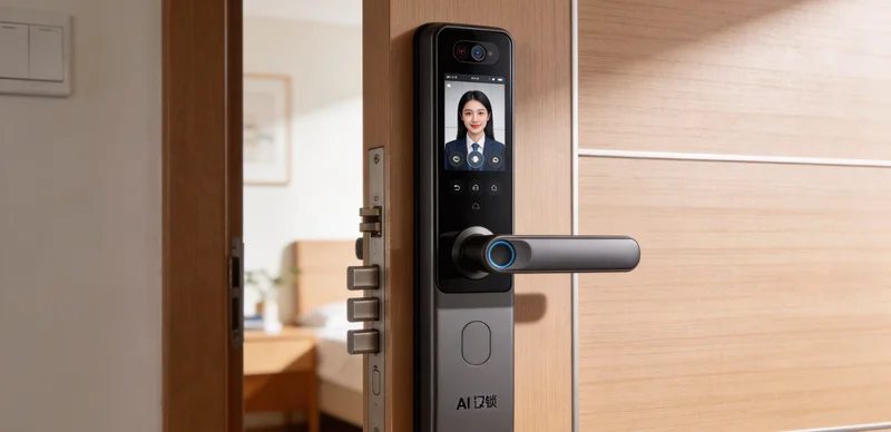 PP板挤出生产线现场，工人正在测量板材厚度