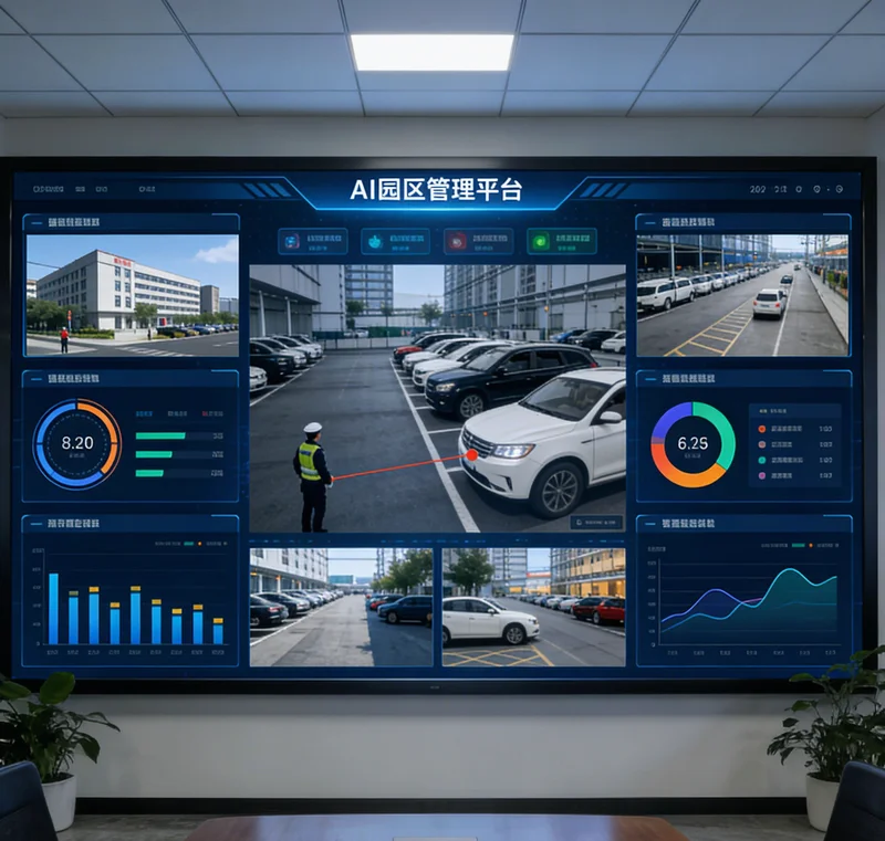 AI相机正在识别培根包装上的追溯码