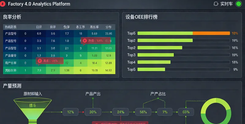 AI供应链预测系统可视化数据看板示意图