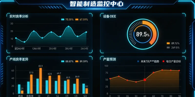 AI预测系统数据看板界面，展示预测与实际消耗的对比分析