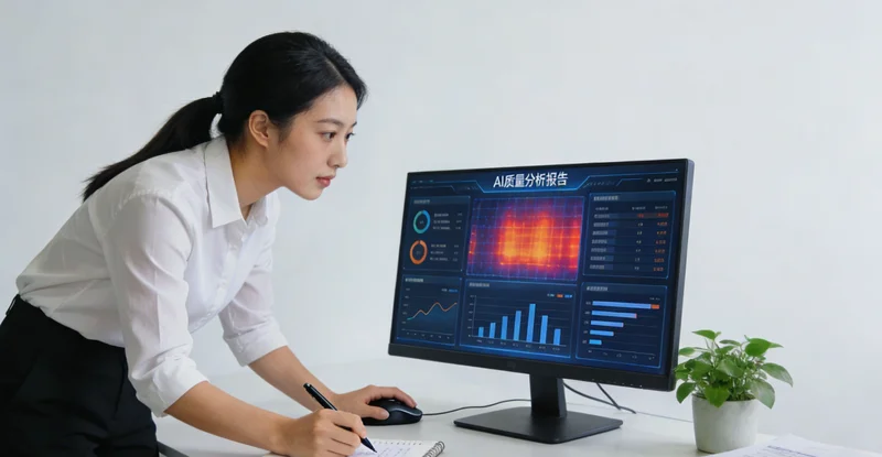 夜间台式电脑组装流水线场景