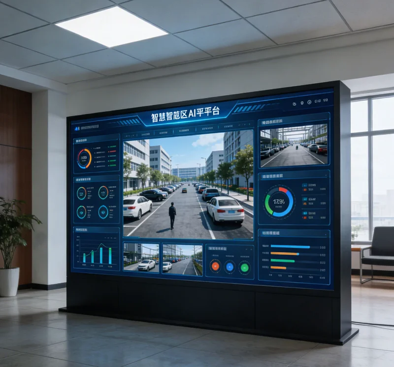 电脑屏幕上显示清晰的AI生产排程甘特图与数据看板