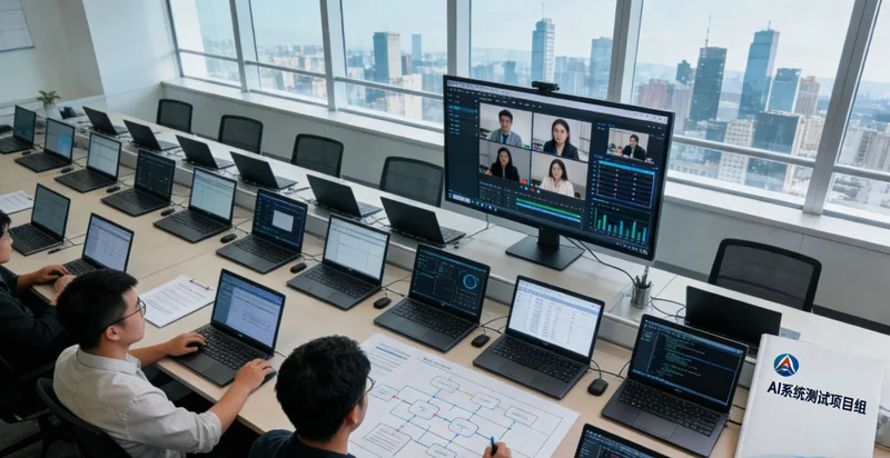 电脑屏幕上并列显示AI生成字幕和人工字幕的对比效果