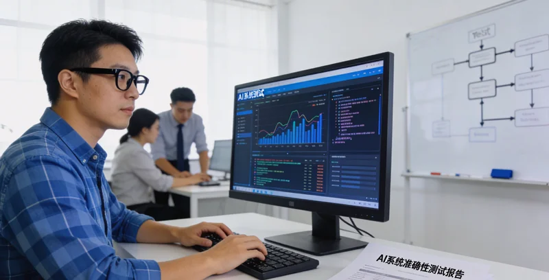 立式消毒柜生产线末端，工人正在进行出厂前的老化测试