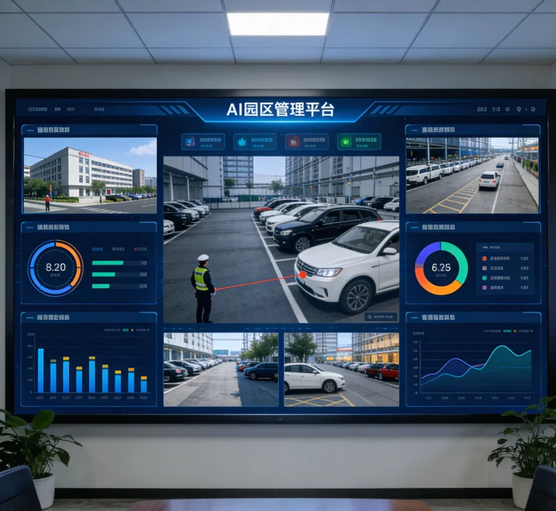 AI寿命预测系统后台界面，展示核心部件故障风险概率仪表盘