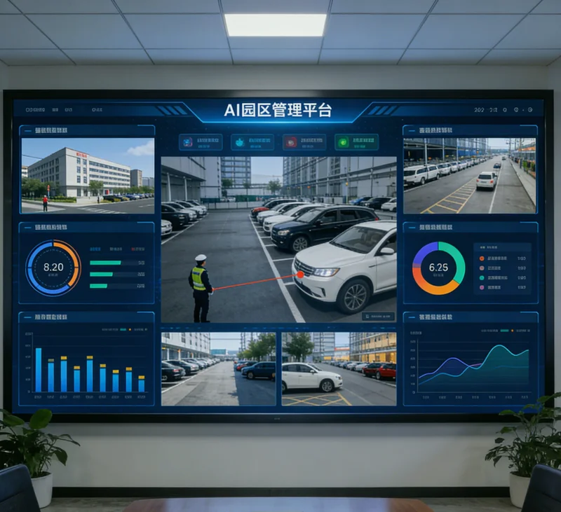 工业相机正在自动识别塑封料盘上的二维码,数据实时上传到系统屏幕