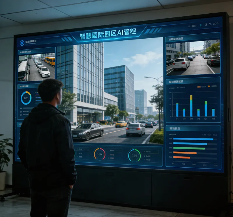 一台安装在压塑产线旁的AI视觉检测设备，包含工业相机和专用光源，正对产品进行自动化拍摄分析。