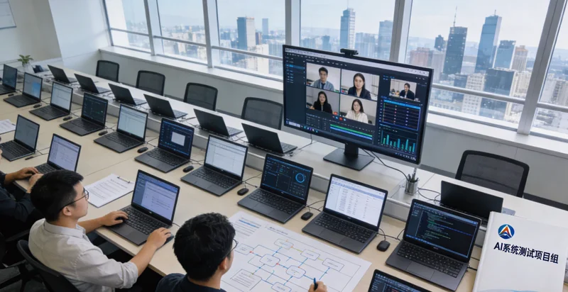 TWS耳机在老化测试架上进行测试