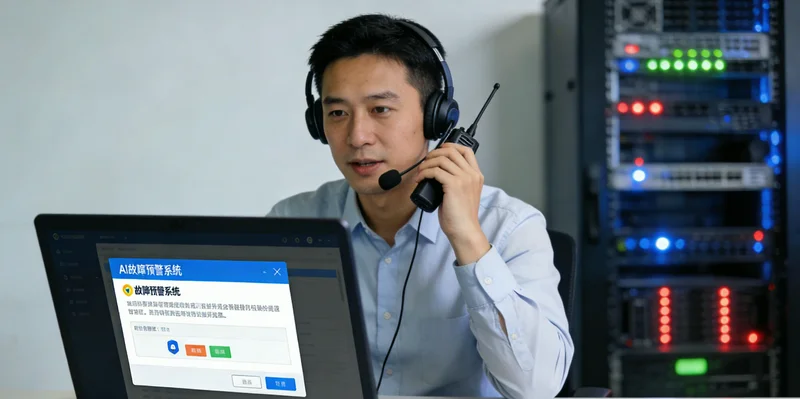 AI寿命预测系统数据分析看板，展示故障预警与关键参数