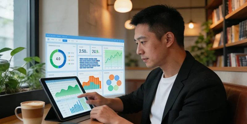 宠物玩具工厂客服正在使用电脑与客户沟通,屏幕上显示数据分析图表