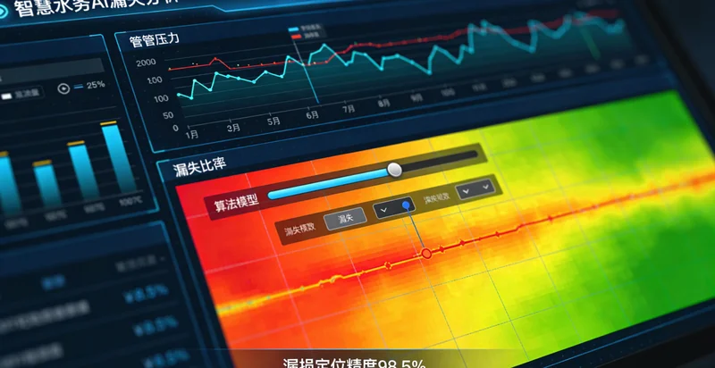 电子废物处理厂内部复杂的管道和废水处理设施示意图